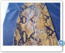 collection 2 strass+cut steel on python